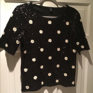 J Crew Sequins Top